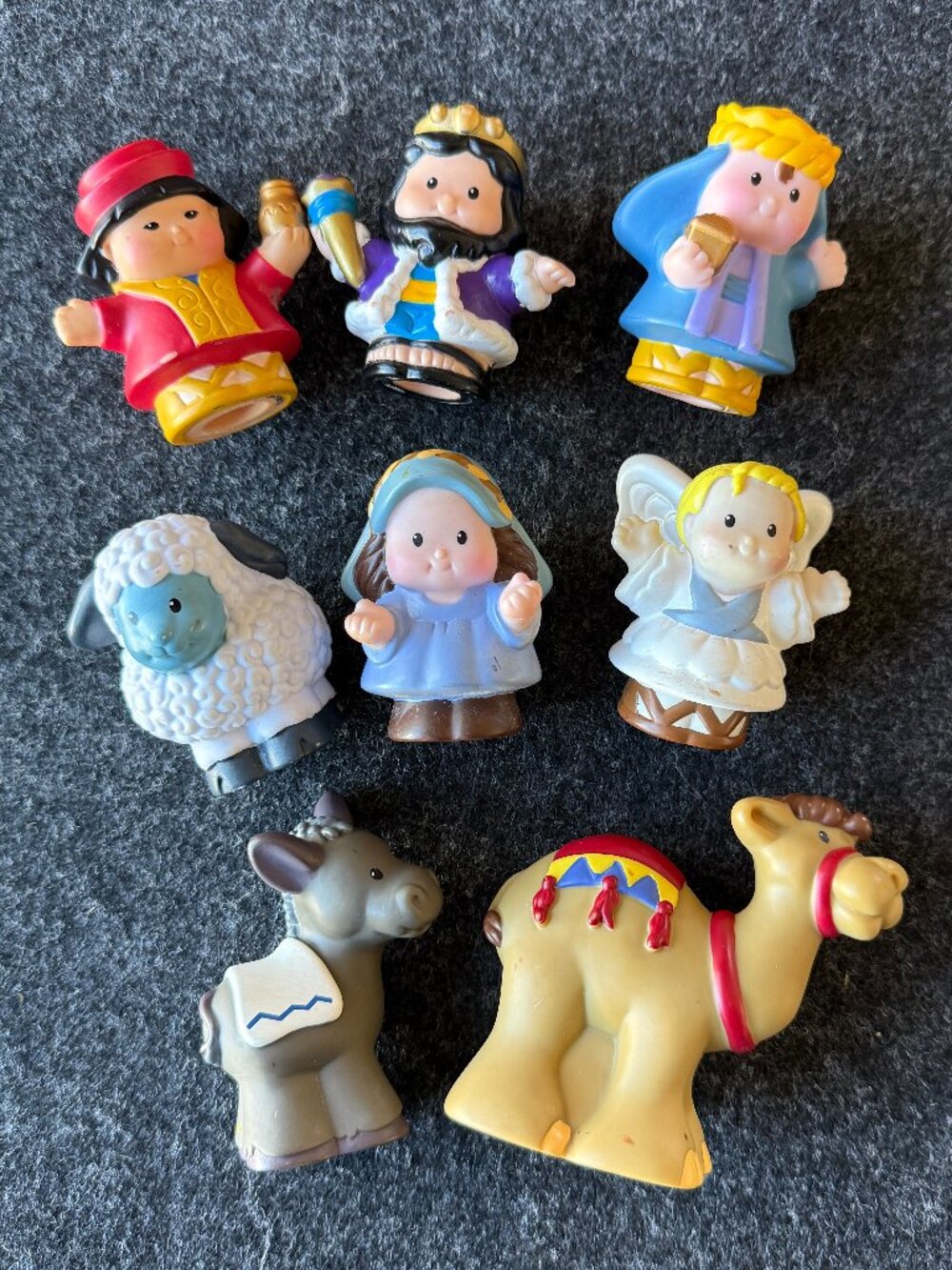 Fisher Price Little People Nativity Lot Mary Angel Wise Men Animals